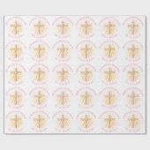 Lichtstralen van het religieuze kruis cadeaupapier (Vlak)