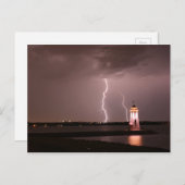 Lichttoren op het meer van Hefner Briefkaart (Voorkant / Achterkant)