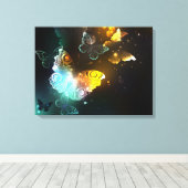 Lichtvlinder en nachtvlinder canvas afdruk (Insitu (Houten vloer))