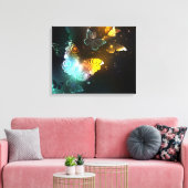 Lichtvlinder en nachtvlinder canvas afdruk (Insitu (Woonkamer))