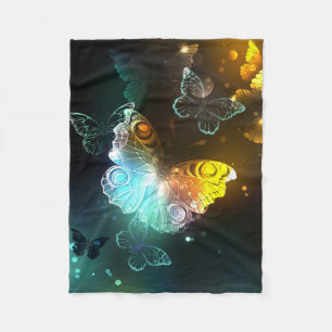 Lichtvlinder en nachtvlinder fleece deken