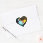 Lichtvlinder en nachtvlinder hart sticker (Envelop)