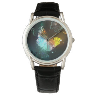 Lichtvlinder en nachtvlinder horloge