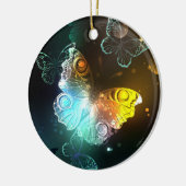 Lichtvlinder en nachtvlinder keramisch ornament (Links)