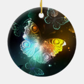 Lichtvlinder en nachtvlinder keramisch ornament (Achterkant)