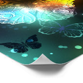 Lichtvlinder en nachtvlinder poster (Hoek)