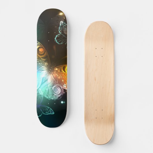 Lichtvlinder en nachtvlinder skateboard (Voorkant)