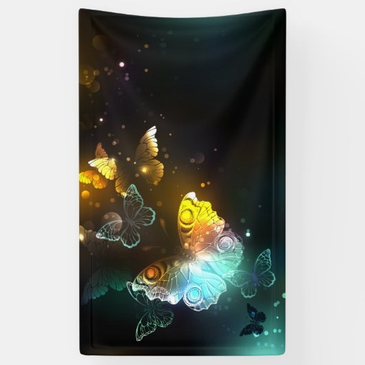 Lichtvlinder en nachtvlinder spandoek (Verticaal)