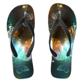 Lichtvlinder en nachtvlinder teenslippers (Voetbed)