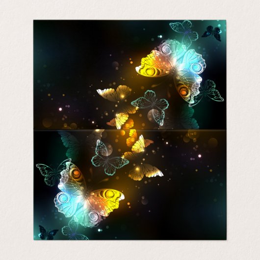 Lichtvlinder en nachtvlinder visitekaartjes (Buitenkant ongevouwen)