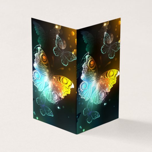 Lichtvlinder en nachtvlinder visitekaartjes (Buitenkant)