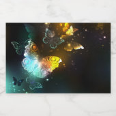 Lichtvlinder en nachtvlinder voedselcontainer etiket (Enkel label)