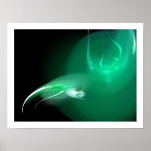 LICHTVOGELS IN GROEN POSTER