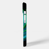 LICHTVORTEX, Abstracte blauwe groene fractaalgolve Case-Mate iPhone Case (Achterkant / Links)