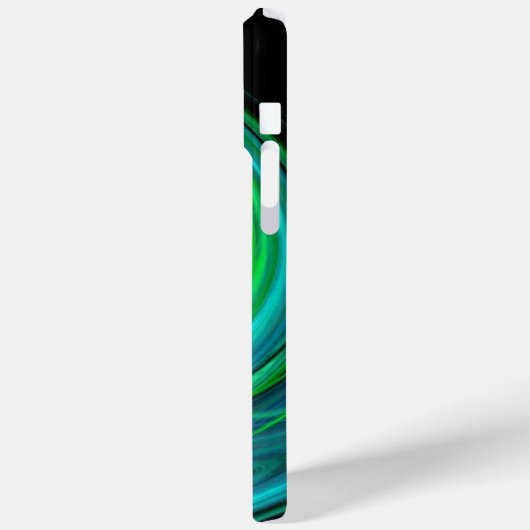 LICHTVORTEX, Abstracte blauwe groene fractaalgolve Case-Mate iPhone Case (Achterkant / Links)