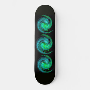 LICHTVORTEX, zwart blauw groen Skateboard