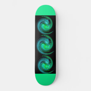 LICHTVORTEX, zwart blauw groen Skateboard
