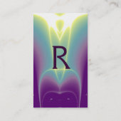 LICHTWAVELMONOGRAM, Violet Paars, wit Visitekaartje (Achterkant)