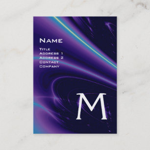 LICHTWAVES 2 MONOGRAM paars violet wit blauw Visitekaartje