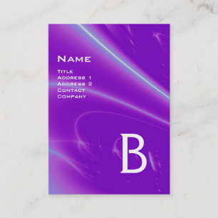 LICHTWAVES 2 MONOGRAM paars violet wit blauw Visitekaartje