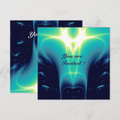 LICHTWAVES, Aqua Blue, Turquase, White Kaart (Voorkant / Achterkant)