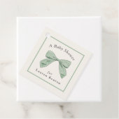 Lichtwijze Plaid Bow Elegant Neutraal Baby shower Bedankjes Labels (In situ)