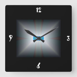 Lichtwitte/zwarte >Artistische wandklokken Vierkante Klok