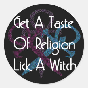 Lick A Witch Ronde Sticker
