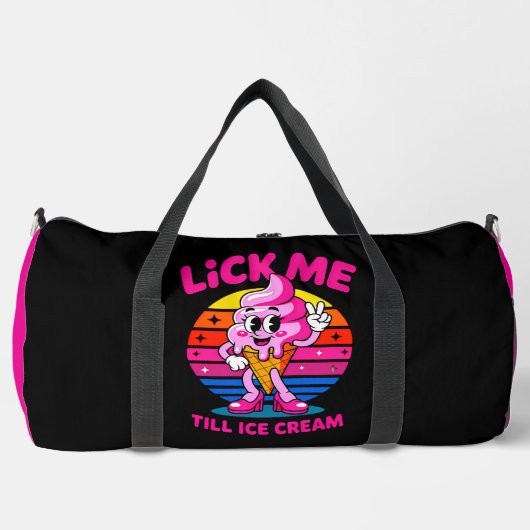 Lick Me Till Ice Cream" - Funny Cartoon Plunjezak (Voorkant)