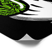 Lick Smoke Weed Leaf Pattern Pot Gift Poster (Hoek)