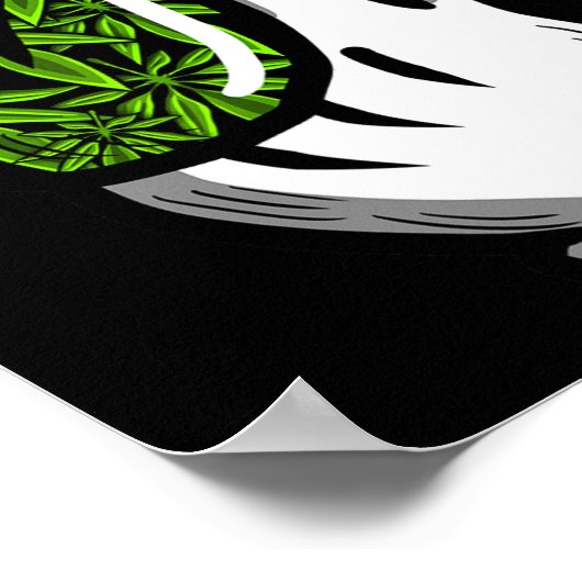 Lick Smoke Weed Leaf Pattern Pot Gift Poster (Hoek)