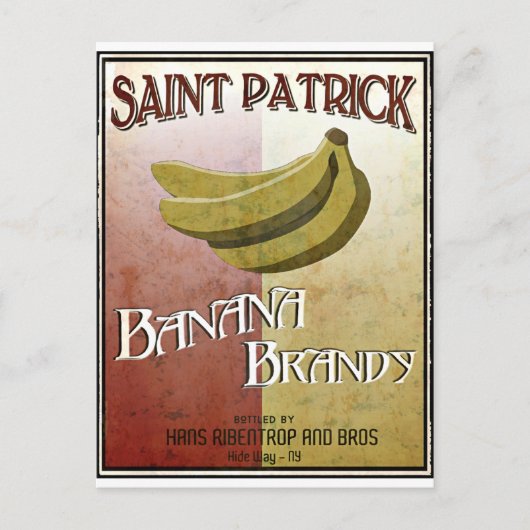 licor de Banana Briefkaart (Voorkant)