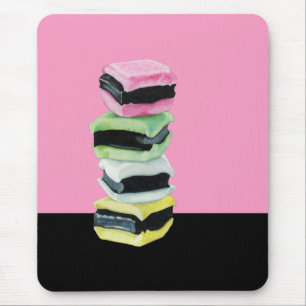 Licorice Allsorts roze Mousepad Muismat