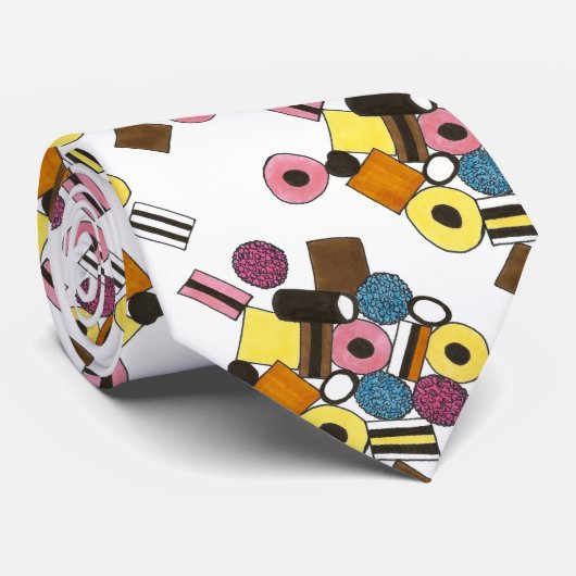 Licorice Licorice Allsorts All Sorts Snoep Sweets Stropdas (Opgerold)