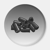 Licorice sur un aimant circulaire (Devant)