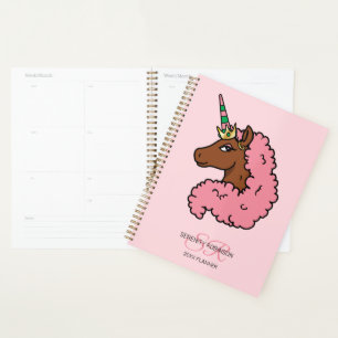Licorne Afro Rose Clair