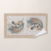 licorne arc-en-ciel magique (Serviette à main)