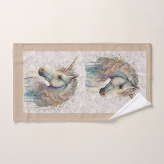 licorne arc-en-ciel magique (Serviette à main)