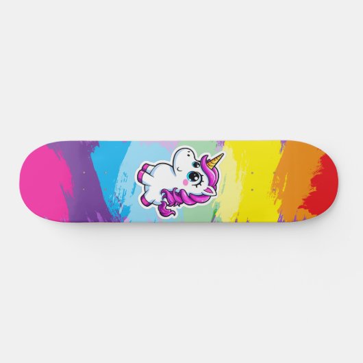 Licorne arc en ciel Skateboard (Horz)