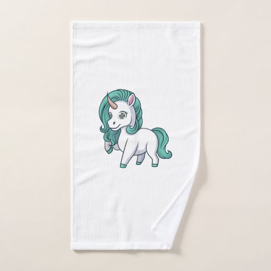 Licorne avec Crinière à l'Essence Mignon Design de (Serviette à main)