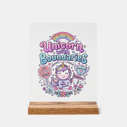 Licorne avec des frontières Charme Vêtements Graph (Recto)