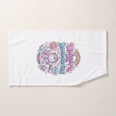Licorne avec des frontières Charme Vêtements Graph (Serviette à main)