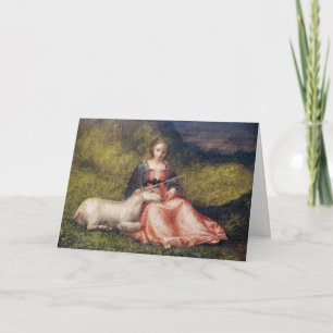 LICORNE AVEC FEMMES CARTE DE VOEUX GIORGIONE