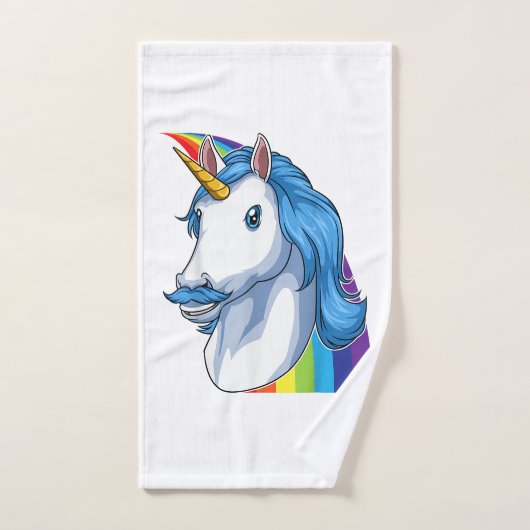 Licorne avec Moustache Dadacorn Dadicorn Licorne D (Serviette à main)