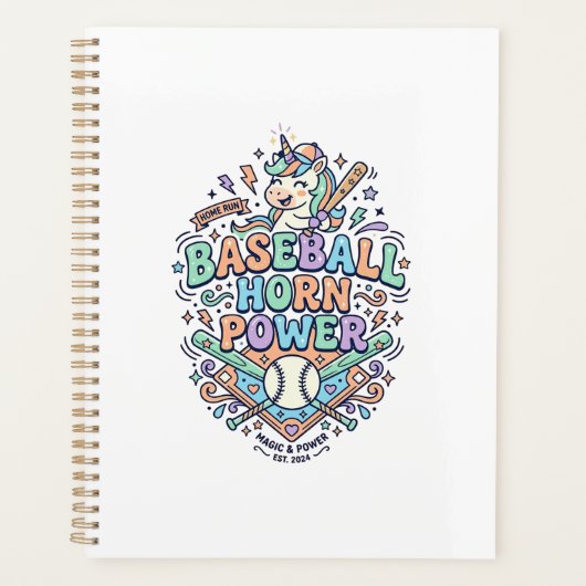 Licorne Baseball Corne Puissance Kawaii Conception (Devant)