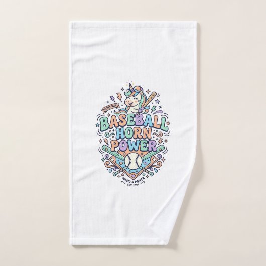 Licorne Baseball Corne Puissance Kawaii Conception (Serviette à main)