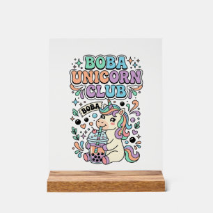 Licorne Boba Licorne Club Kawaii Typographie Desig