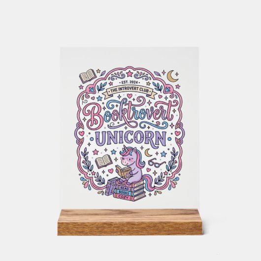 Licorne Booktrovert Licorne Amusant Cadeau Mignon (Recto)