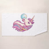 Licorne Bulle de Bonbons (1) (Serviette de bain)