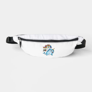 Licorne chevauchant narval drôle femmes arc-en-cie